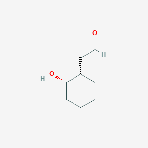 molecular formula C8H14O2 B14370133 [(1S,2S)-2-Hydroxycyclohexyl]acetaldehyde CAS No. 90177-59-6