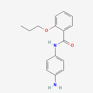 molecular formula C16H18N2O2 B1437016 N-(4-氨基苯基)-2-丙氧基苯甲酰胺 CAS No. 1020054-03-8