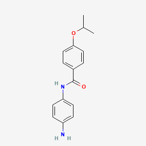 molecular formula C16H18N2O2 B1437017 N-(4-Aminophenyl)-4-isopropoxybenzamide CAS No. 1020054-19-6