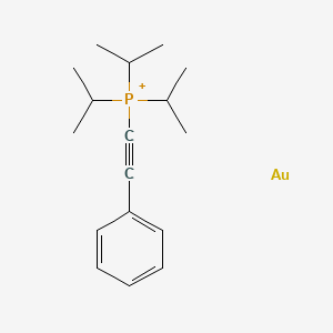 gold;2-phenylethynyl-tri(propan-2-yl)phosphanium