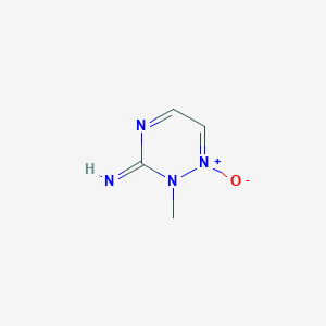 molecular formula C4H6N4O B14370188 2-Methyl-1-oxo-1lambda~5~,2,4-triazin-3(2H)-imine CAS No. 91472-32-1