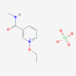 molecular formula C9H13ClN2O6 B14370194 1-Ethoxy-3-(methylcarbamoyl)pyridin-1-ium perchlorate CAS No. 90136-67-7