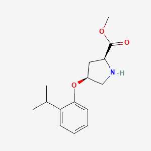 molecular formula C15H21NO3 B1437020 甲基 (2S,4S)-4-(2-异丙苯氧基)-2-吡咯烷甲酸酯 CAS No. 1217635-08-9