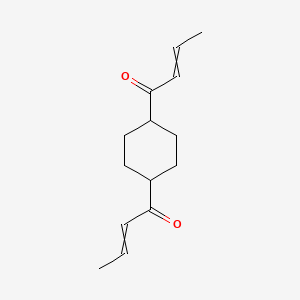 molecular formula C14H20O2 B14370202 1,1'-(Cyclohexane-1,4-diyl)di(but-2-en-1-one) CAS No. 94290-95-6