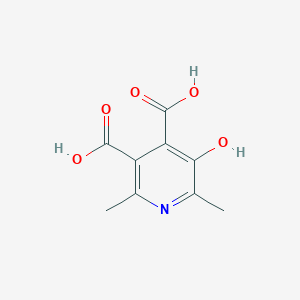 molecular formula C9H9NO5 B14370207 5-Hydroxy-2,6-dimethylpyridine-3,4-dicarboxylic acid CAS No. 90564-35-5