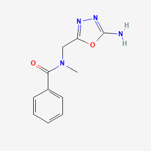 molecular formula C11H12N4O2 B1437023 N-[(5-氨基-1,3,4-恶二唑-2-基)甲基]-N-甲基苯甲酰胺 CAS No. 401623-14-1