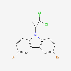 molecular formula C15H9Br2Cl2N B14370232 3,6-Dibromo-9-(2,2-dichlorocyclopropyl)-9H-carbazole CAS No. 90279-60-0