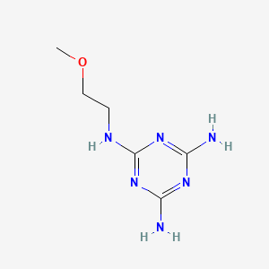 molecular formula C6H12N6O B14370237 N~2~-(2-Methoxyethyl)-1,3,5-triazine-2,4,6-triamine CAS No. 91313-28-9