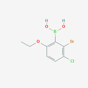 molecular formula C8H9BBrClO3 B1437025 2-溴-3-氯-6-乙氧基苯硼酸 CAS No. 1315476-02-8