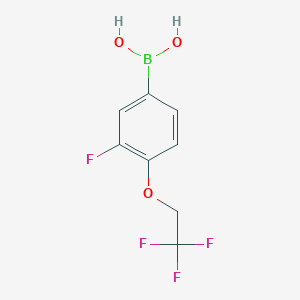 molecular formula C8H7BF4O3 B1437028 (3-Fluoro-4-(2,2,2-trifluoroethoxy)phenyl)boronic acid CAS No. 947533-09-7