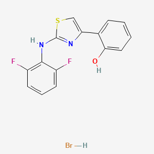molecular formula C15H11BrF2N2OS B1437029 2-(2,6-二氟苯基)氨基-4-(2-羟苯基)-1,3-噻唑氢溴酸盐 CAS No. 1209726-22-6