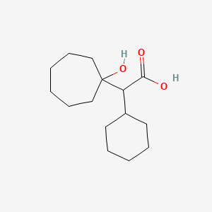 molecular formula C15H26O3 B14370294 Cyclohexyl(1-hydroxycycloheptyl)acetic acid CAS No. 92791-19-0