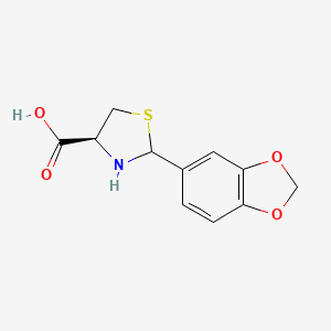 molecular formula C11H11NO4S B1437030 (4S)-2-(1,3-苯并二氧杂环-5-基)-1,3-噻唑烷-4-羧酸 CAS No. 1265908-15-3