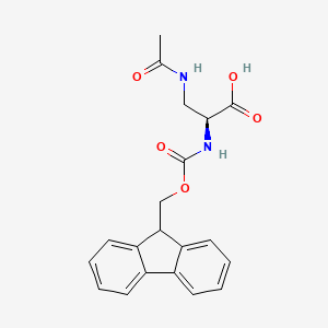B1437032 (S)-2-((((9H-Fluoren-9-yl)methoxy)carbonyl)amino)-3-acetamidopropanoic acid CAS No. 181952-29-4