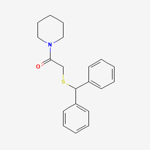 Piperidine, 1-[[(diphenylmethyl)thio]acetyl]-