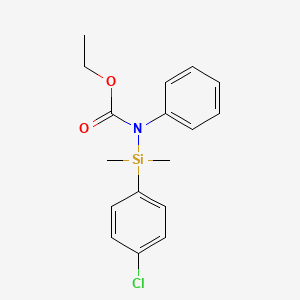 molecular formula C17H20ClNO2Si B14370332 Ethyl [(4-chlorophenyl)(dimethyl)silyl]phenylcarbamate CAS No. 90100-94-0