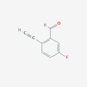 molecular formula C9H5FO B1437035 2-乙炔基-5-氟苯甲醛 CAS No. 1015731-79-9