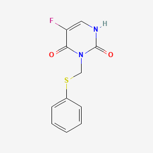 molecular formula C11H9FN2O2S B14370361 5-Fluoro-3-[(phenylsulfanyl)methyl]pyrimidine-2,4(1H,3H)-dione CAS No. 90162-97-3