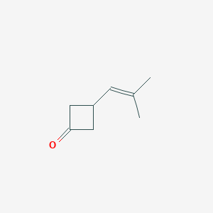 molecular formula C8H12O B14370365 3-(2-Methylprop-1-en-1-yl)cyclobutan-1-one CAS No. 90056-46-5