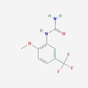 molecular formula C9H9F3N2O2 B14370366 Urea, [2-methoxy-5-(trifluoromethyl)phenyl]- CAS No. 89983-98-2