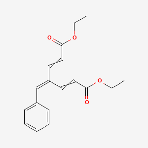 molecular formula C18H20O4 B14370386 Diethyl 4-benzylidenehepta-2,5-dienedioate CAS No. 90155-96-7