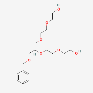 molecular formula C18H30O7 B14370414 7-[(Benzyloxy)methyl]-3,6,9,12-tetraoxatetradecane-1,14-diol CAS No. 91472-18-3