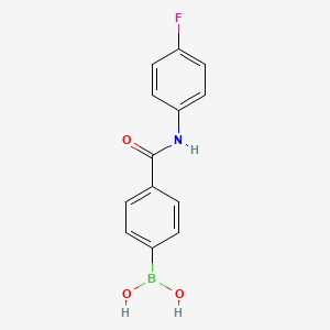 molecular formula C13H11BFNO3 B1437042 (4-((4-氟苯基)氨基甲酰)苯基)硼酸 CAS No. 850568-27-3