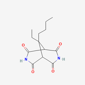 molecular formula C13H18N2O4 B14370429 3,7-Diazabicyclo[3.3.1]nonane-2,4,6,8-tetrone, 9-butyl-9-ethyl- CAS No. 90961-82-3