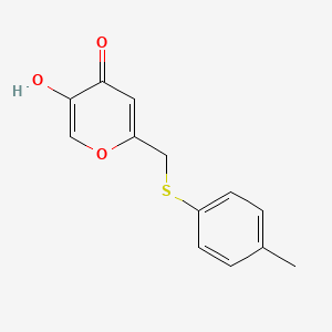 molecular formula C13H12O3S B1437043 5-羟基-2-((对甲苯硫基)甲基)-4H-吡喃-4-酮 CAS No. 204503-12-8