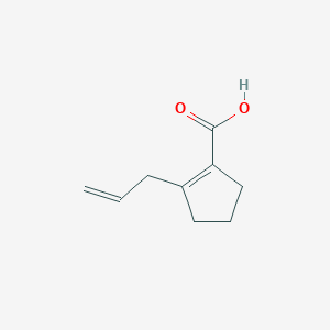 molecular formula C9H12O2 B14370452 2-(Prop-2-en-1-yl)cyclopent-1-ene-1-carboxylic acid CAS No. 90969-23-6