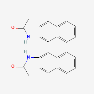 molecular formula C24H20N2O2 B14370456 Acetamide, N,N'-[1,1'-binaphthalene]-2,2'-diylbis- CAS No. 93621-65-9