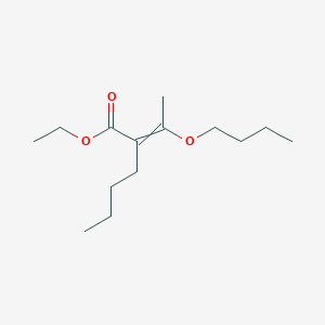 Ethyl 2-(1-butoxyethylidene)hexanoate