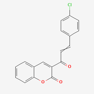 2H-1-Benzopyran-2-one, 3-[3-(4-chlorophenyl)-1-oxo-2-propenyl]-