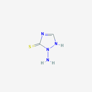 molecular formula C2H4N4S B14370502 2-Amino-1,2-dihydro-3H-1,2,4-triazole-3-thione CAS No. 94421-93-9