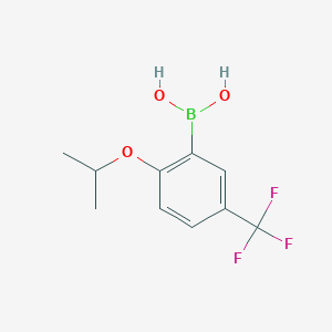 molecular formula C10H12BF3O3 B1437051 (2-异丙氧基-5-(三氟甲基)苯基)硼酸 CAS No. 850593-12-3