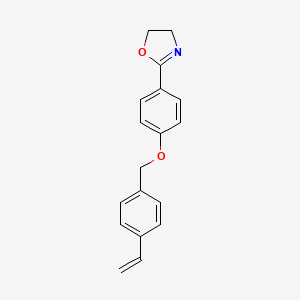 molecular formula C18H17NO2 B14370515 2-{4-[(4-Ethenylphenyl)methoxy]phenyl}-4,5-dihydro-1,3-oxazole CAS No. 93679-44-8