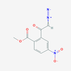 2-Diazonio-1-[2-(methoxycarbonyl)-5-nitrophenyl]ethen-1-olate