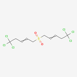 molecular formula C10H12Cl6O2S B14370529 5,5,5-Trichloro-1-(5,5,5-trichloropent-2-enylsulfonyl)pent-2-ene CAS No. 90876-65-6