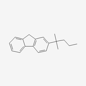 molecular formula C19H22 B14370560 2-(2-Methylpentan-2-YL)-9H-fluorene CAS No. 89991-13-9