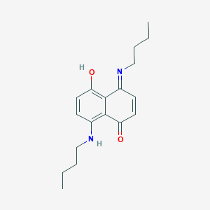 molecular formula C18H24N2O2 B14370570 4,8-Bis(butylamino)naphthalene-1,5-dione CAS No. 91024-04-3