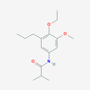 molecular formula C16H25NO3 B14370573 N-(4-Ethoxy-3-methoxy-5-propylphenyl)-2-methylpropanamide CAS No. 90257-60-6