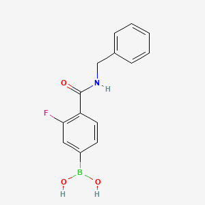molecular formula C14H13BFNO3 B1437061 (4-(苄基氨基甲酰基)-3-氟苯基)硼酸 CAS No. 874289-19-7