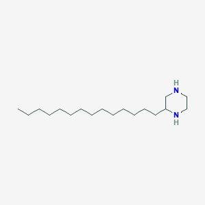 molecular formula C18H38N2 B14370611 2-Tetradecylpiperazine CAS No. 90018-99-8