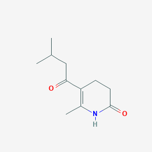 molecular formula C11H17NO2 B14370641 6-Methyl-5-(3-methylbutanoyl)-3,4-dihydropyridin-2(1H)-one CAS No. 90208-44-9