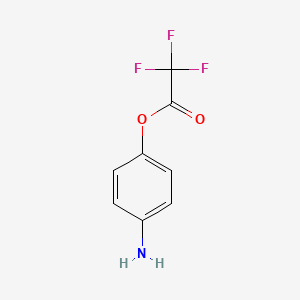 molecular formula C8H6F3NO2 B14370651 Acetic acid, trifluoro-, 4-aminophenyl ester CAS No. 92752-04-0