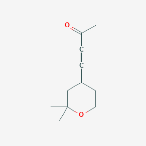 molecular formula C11H16O2 B14370698 4-(2,2-Dimethyloxan-4-yl)but-3-yn-2-one CAS No. 90262-26-3