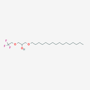 molecular formula C21H41F3O3 B14370742 1-(Hexadecyloxy)-3-(2,2,2-trifluoroethoxy)propan-2-OL CAS No. 91168-99-9