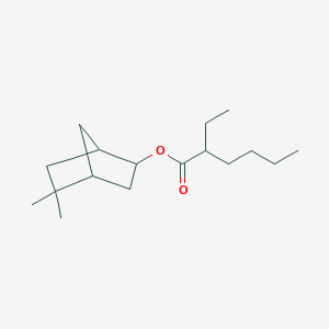 molecular formula C17H30O2 B14370747 5,5-Dimethylbicyclo[2.2.1]heptan-2-yl 2-ethylhexanoate CAS No. 91573-11-4