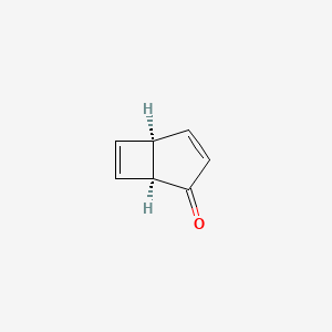 molecular formula C7H6O B14370752 Bicyclo[3.2.0]hepta-3,6-dien-2-one, (1S)- CAS No. 92469-49-3