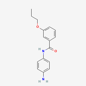 molecular formula C16H18N2O2 B1437077 N-(4-氨基苯基)-3-丙氧基苯甲酰胺 CAS No. 1020055-03-1